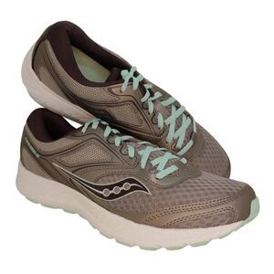 Saucony Cohesion 12 Womens Pre-owned Gray & Mint Green Tennis Sneakers-sz. 9 1/2